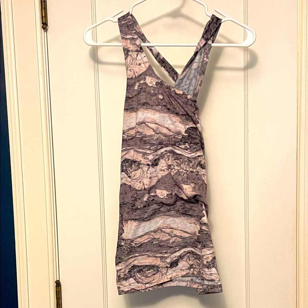 Balance Collection Gray and Cream Top